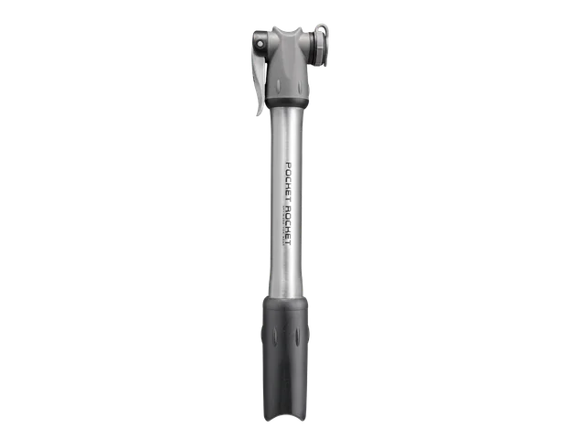 Topeak Pocket Rocket Mini Pump. Manufacturer reference photo; color and size may vary.