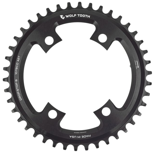 Wolf Tooth Components 107 BCD Chainrings for SRAM. Manufacturer reference photo; color and size may vary.