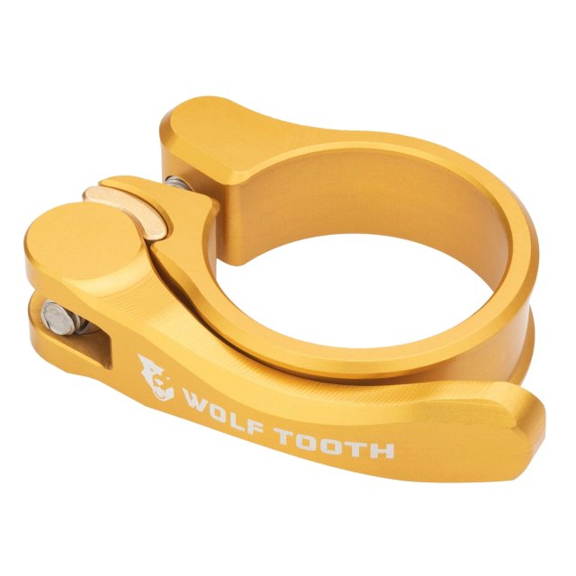 Wolf Tooth Components Seatpost Clamp Quick Release. Manufacturer reference photo; color and size may vary.