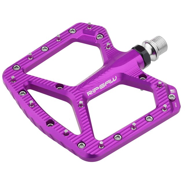 Wolf Tooth Components Ripsaw Aluminum Pedals. Manufacturer reference photo; color and size may vary.