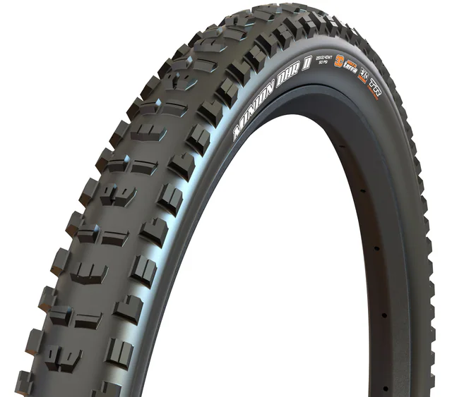 Maxxis Minion DHR II Mountain Tire. Manufacturer reference photo; color and size may vary.