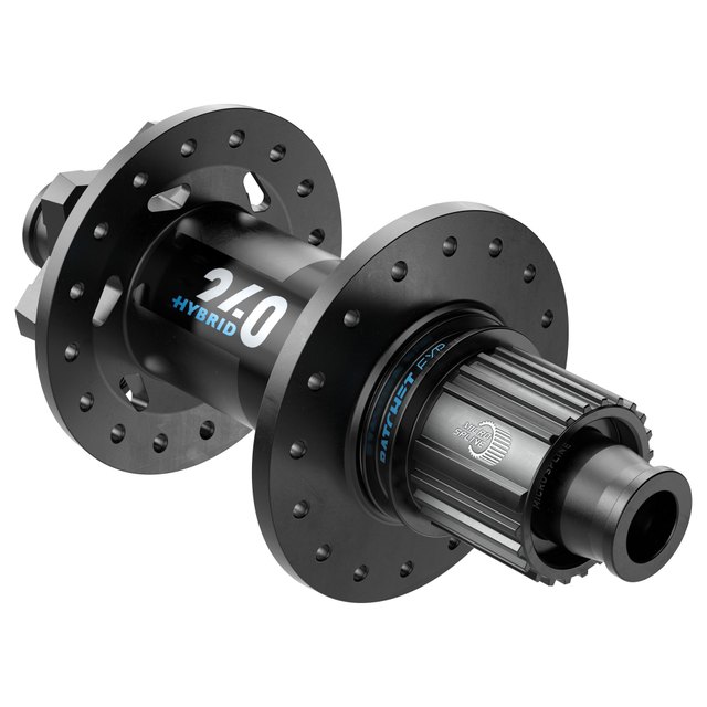 DT Swiss DT Swiss 240 Hybrid Rear 148 mm 6-Bolt Micro Spline Hub. Manufacturer reference photo; color and size may vary.