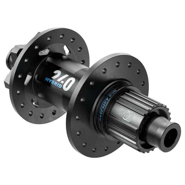 DT Swiss DT Swiss 240 Hybrid Rear 148 mm 6-Bolt Micro Spline Hub. Manufacturer reference photo; color and size may vary.