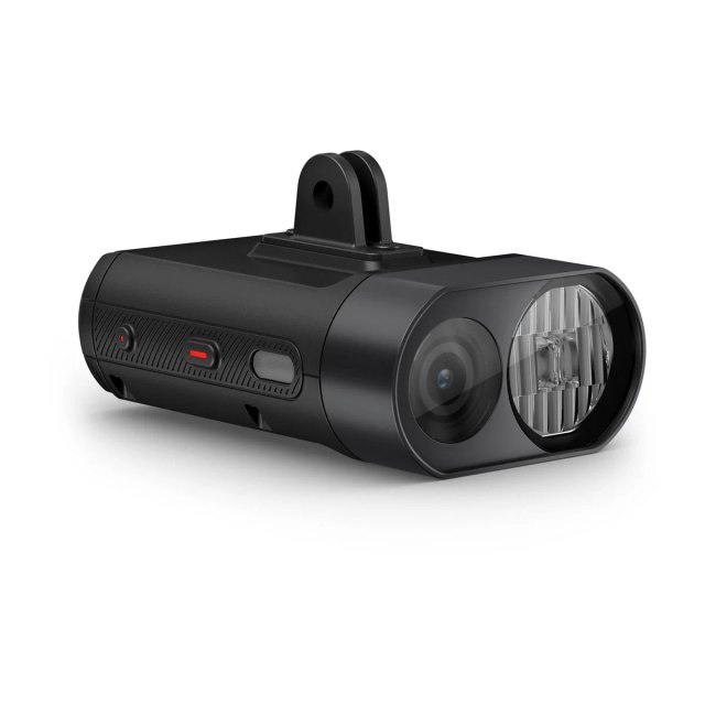 Garmin Varia Vue Smart Headlight with 4K Camera. Manufacturer reference photo; color and size may vary.