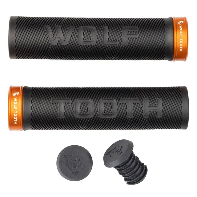 Wolf Tooth Components Echo Lock-On Grips. Manufacturer reference photo; color and size may vary.
