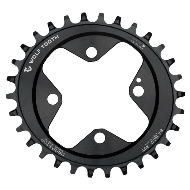 Wolf Tooth Components Oval 64 BCD Chainrings. Manufacturer reference photo; color and size may vary.