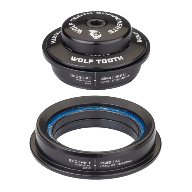 Wolf Tooth Components Wolf Tooth 1 Degree GeoShift Performance Angle Headset. Manufacturer reference photo; color and size may vary.
