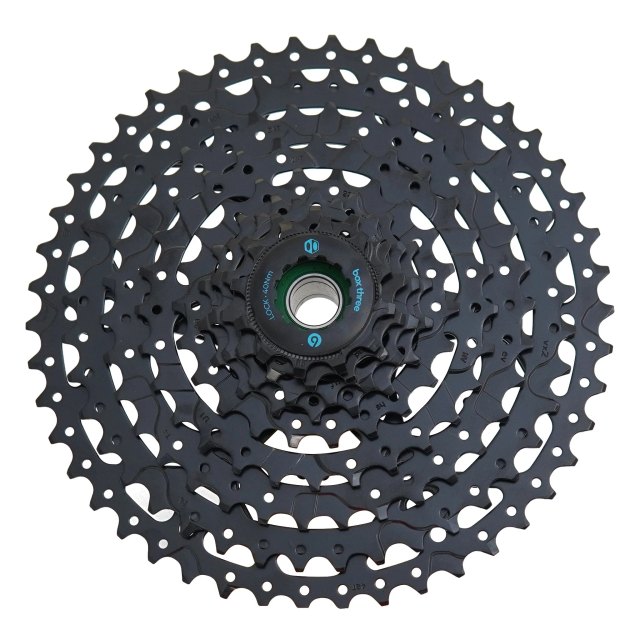 Box Components Box Three Prime 9 E-Bike Cassette. Manufacturer reference photo; color and size may vary.