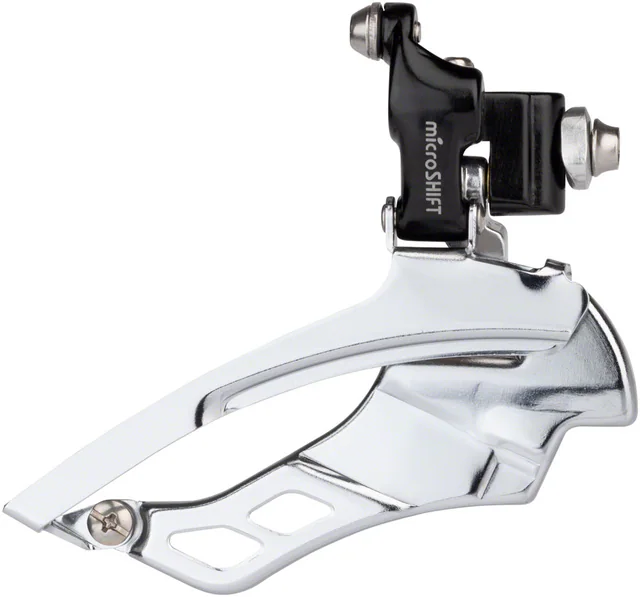 microSHIFT microSHIFT R10 3x10 52T Band-Clamp Front Derailleur. Manufacturer reference photo; color and size may vary.