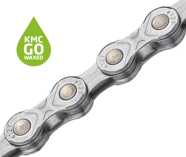 KMC KMC e12 EPT Waxed Chain. Manufacturer reference photo; color and size may vary.