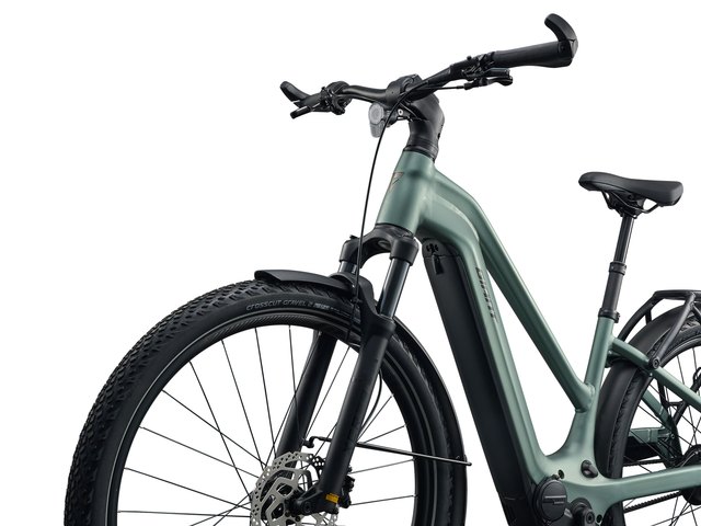 Crosscut Gravel 2 tire, manufacturer front tire installed partial bicycle detail