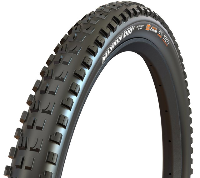 Maxxis Minion DHF Mountain Tire. Manufacturer reference photo; color and size may vary.