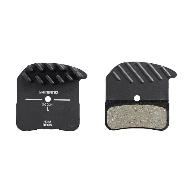 Shimano BP-H03A-RF Resin Disc Brake Pad with Fin product image.