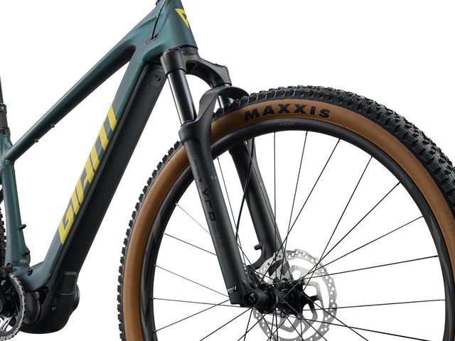 SR Suntour XCR34 Boost air fork shown installed on Giant Talon E+ 1 (2027). Shared manufacturer reference photo; wheel size, travel, decals and finish may vary.