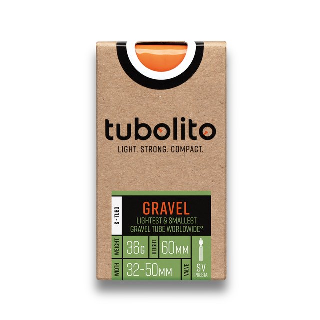 Tubolito S-Tubo-Gravel TPU Inner Tube. Manufacturer reference photo; color and size may vary.