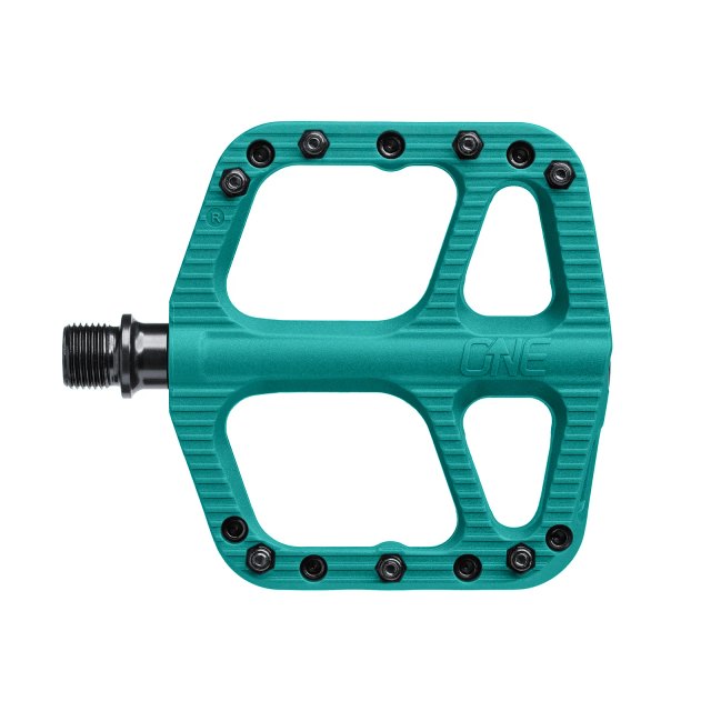 OneUp Components Small Composite Flat Pedal. Manufacturer reference photo; color and size may vary.
