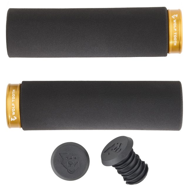 Wolf Tooth Components Fat Paw Lock-On Grips. Manufacturer reference photo; color and size may vary.