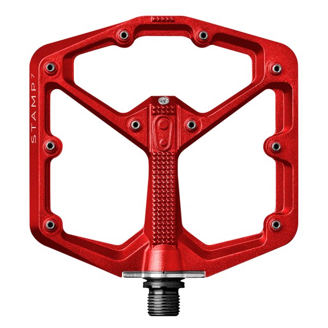 Crankbrothers Stamp 7 Large Alloy Flat Pedal. Manufacturer reference photo; color and size may vary.