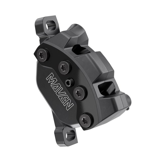 SRAM Maven Silver Hydraulic Disc Brake Caliper. Manufacturer reference photo; color and size may vary.