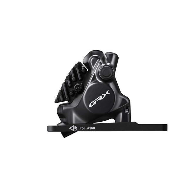 Shimano GRX BR-RX820 Flat Mount Brake Caliper. Manufacturer reference photo; color and size may vary.