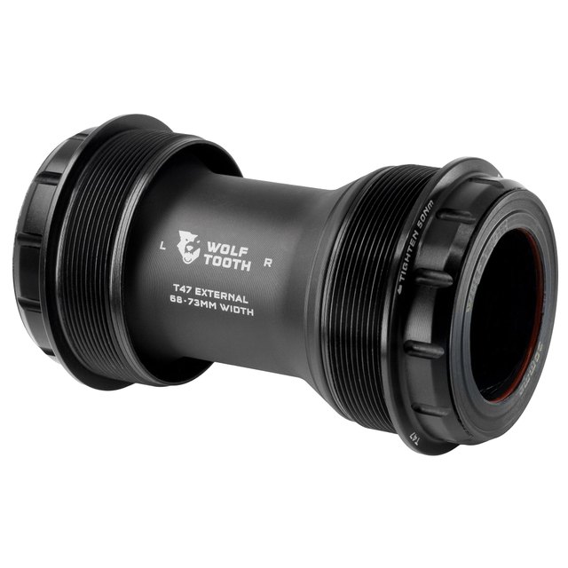Wolf Tooth Components T47 External Bottom Bracket. Manufacturer reference photo; color and size may vary.