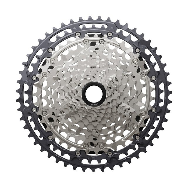 Shimano CS-M8200-12 HYPERGLIDE+ Cassette. Manufacturer reference photo; color and size may vary.