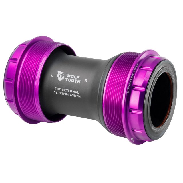 Wolf Tooth Components T47 External Bottom Bracket. Manufacturer reference photo; color and size may vary.
