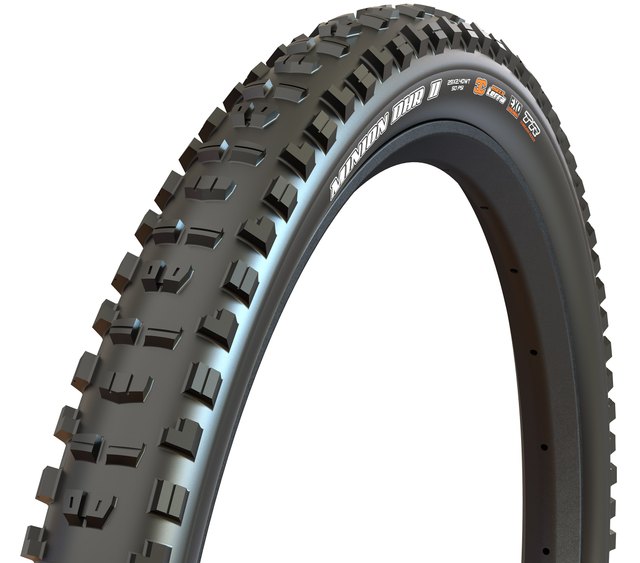 Maxxis Minion DHR II Mountain Tire. Manufacturer reference photo; color and size may vary.