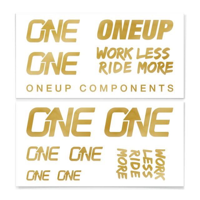 OneUp Components Handlebar Decal Kit; Gold; 1C0629GLD