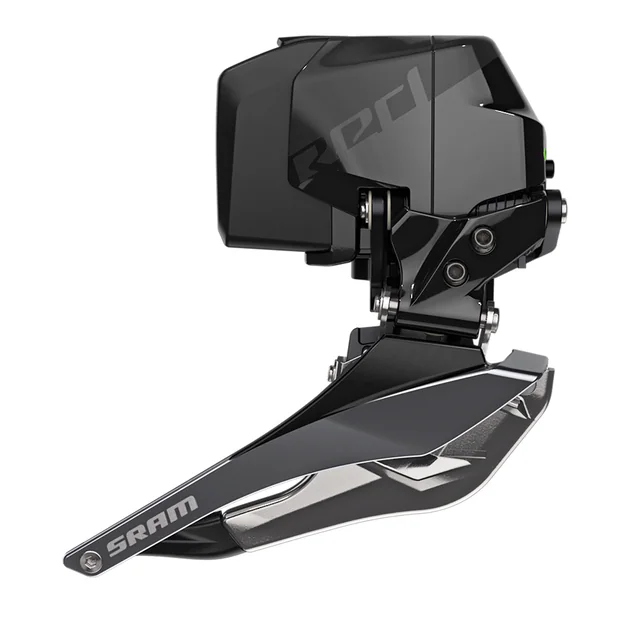 SRAM RED eTap AXS Front Derailleur. Manufacturer reference photo; color and size may vary.