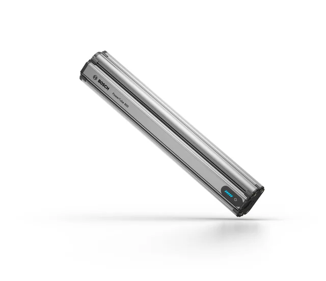 Bosch eBike Systems PowerTube 600 Battery. Manufacturer reference photo; color and size may vary.