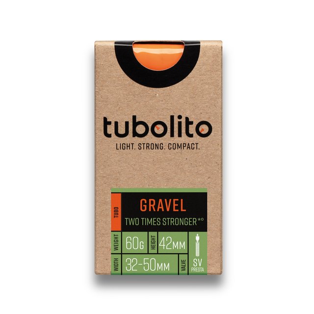 Tubolito Tubo-Gravel TPU Inner Tube. Manufacturer reference photo; color and size may vary.