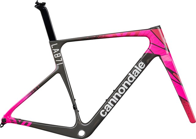 Gen 5 Cannondale SuperSix EVO LAB71 Series 0 carbon frameset in black and pink