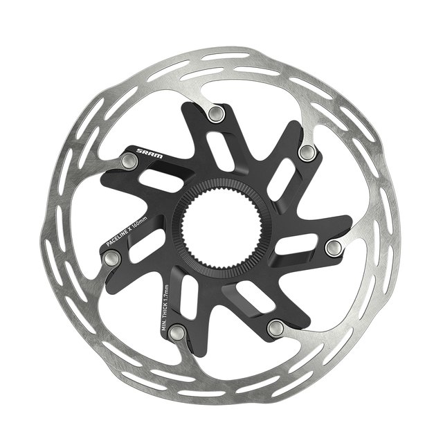 SRAM Paceline X 140 mm Center Lock Brake Rotor. Manufacturer reference photo; color and size may vary.