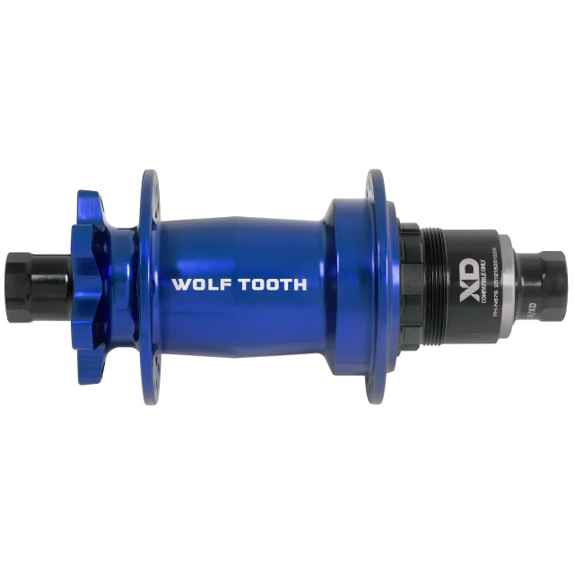 Wolf Tooth Components Mountain Rear Hub - J-Bend 6-Bolt Boost. Manufacturer reference photo; color and size may vary.