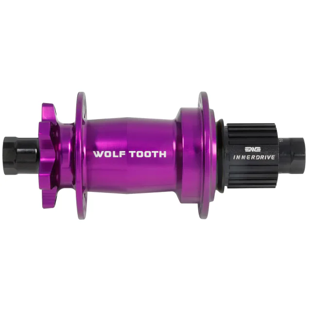Wolf Tooth Components Mountain Rear Hub - J-Bend 6-Bolt Boost. Manufacturer reference photo; color and size may vary.
