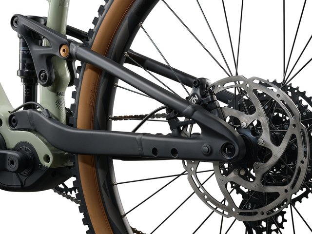 ALUXX SL-grade aluminum, 140mm travel FlexPoint linkage driven suspension system, manufacturer frame rear triangle linkage and axle detail