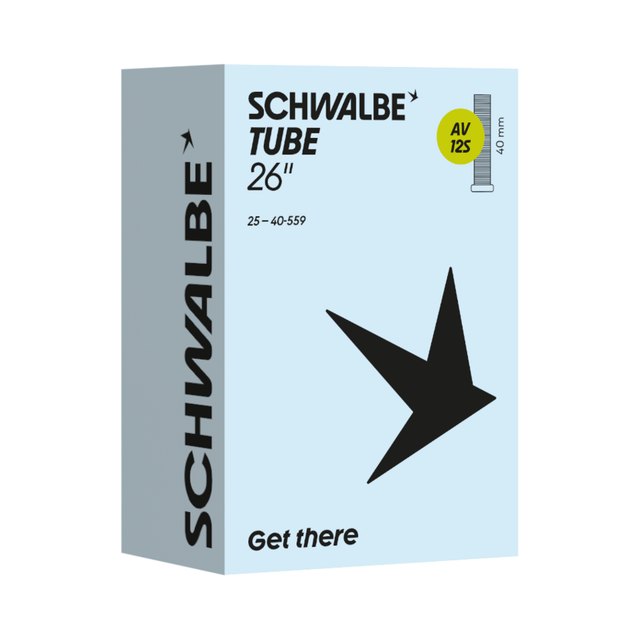 Schwalbe Tube 12S Bicycle Inner Tube. Manufacturer reference photo; color and size may vary.
