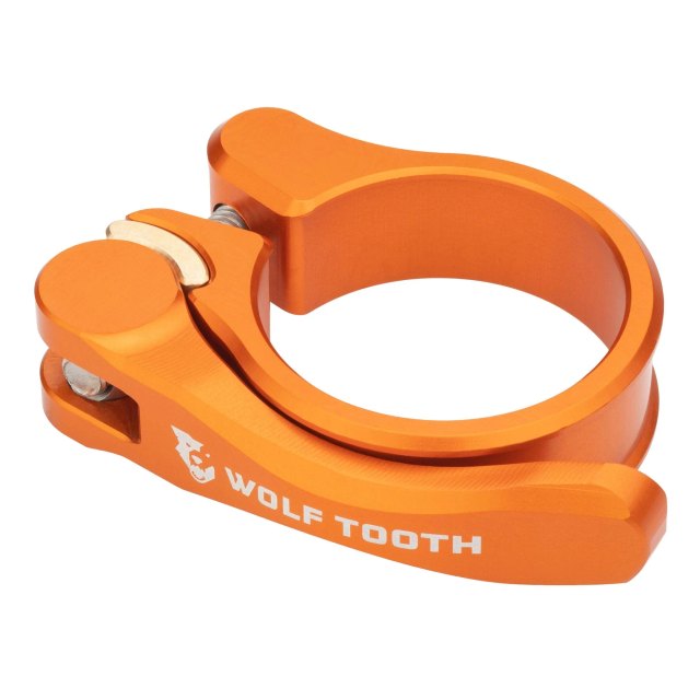 Wolf Tooth Components Seatpost Clamp Quick Release orange product image.