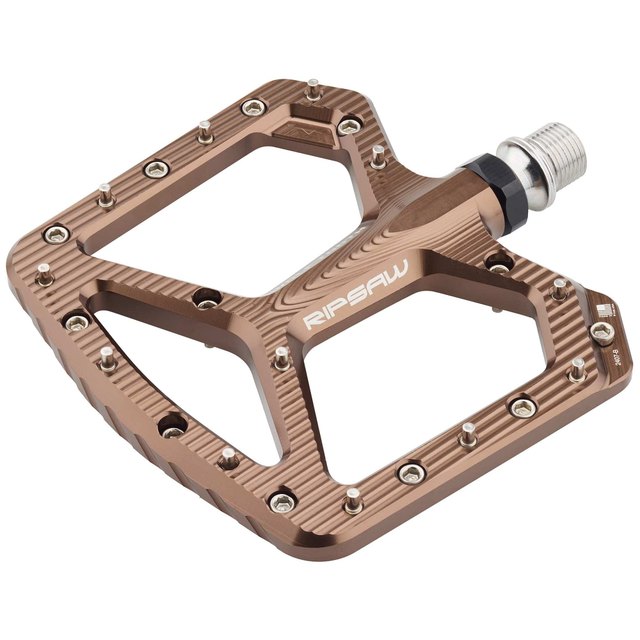 Wolf Tooth Components Ripsaw Aluminum Pedals. Manufacturer reference photo; color and size may vary.