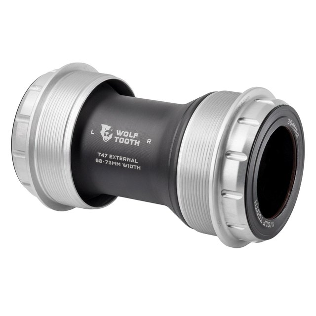 Wolf Tooth Components T47 External Bottom Bracket. Manufacturer reference photo; color and size may vary.