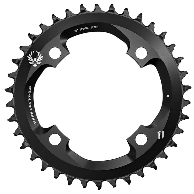SRAM SRAM X-SYNC 2 Eagle 38T 104 BCD Chainring. Manufacturer reference photo; color and size may vary.
