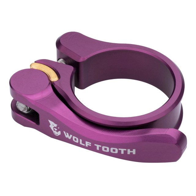 Wolf Tooth Components Seatpost Clamp Quick Release. Manufacturer reference photo; color and size may vary.