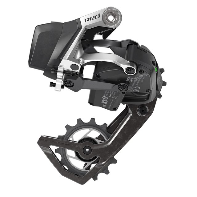 SRAM RED AXS Rear Derailleur. Manufacturer reference photo; color and size may vary.