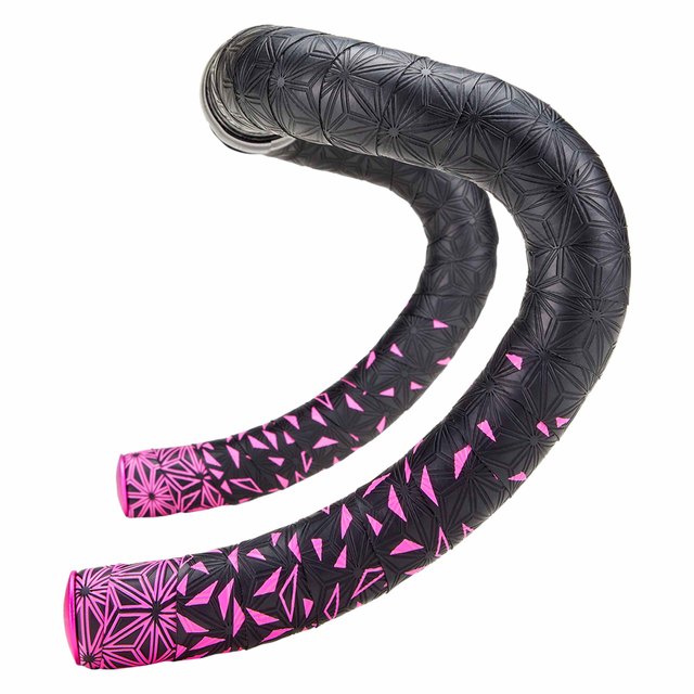 Supacaz Super Sticky Kush Star Fade 2.5 mm Bar Tape, Star Fade Neon Pink; 2200 mm length; 30 mm width; 2.5 mm thickness; manufacturer code BT-51