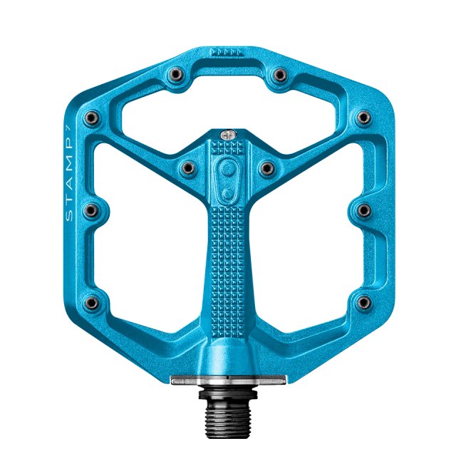 Crankbrothers Stamp 7 Small Alloy Flat Pedal. Manufacturer reference photo; color and size may vary.