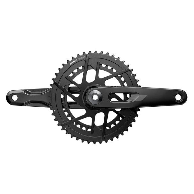 SRAM Rival AXS 2x Crankset. Manufacturer reference photo; color and size may vary.