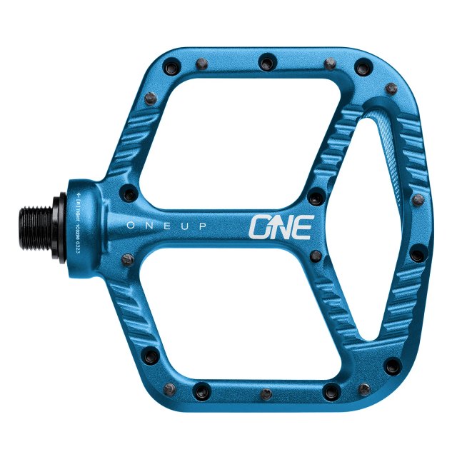 OneUp Components Aluminum Flat Pedal. Manufacturer reference photo; color and size may vary.