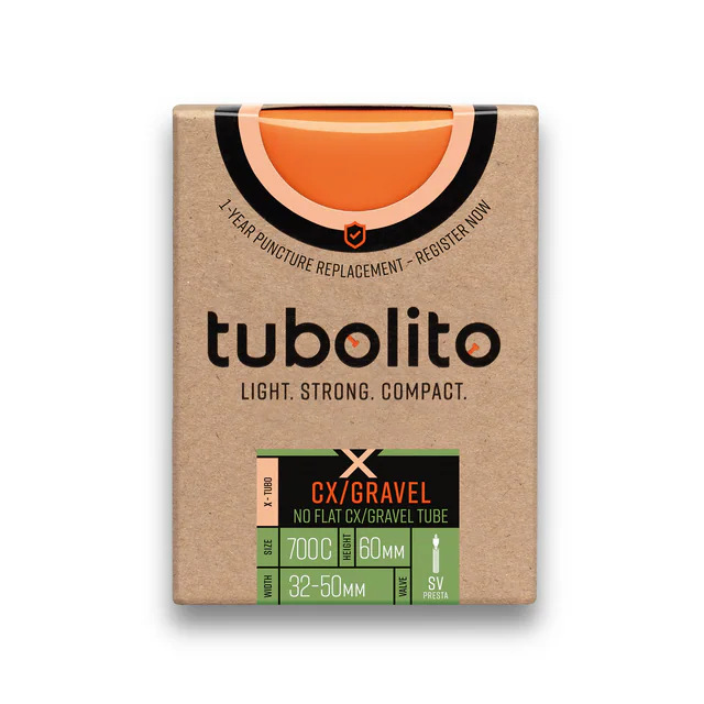 Tubolito X-Tubo-Gravel TPU Inner Tube. Manufacturer reference photo; color and size may vary.